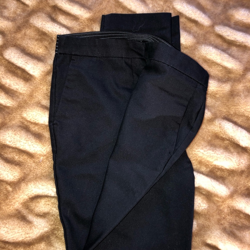 Zara Basics Collection Black Work Trouser Pants Xs - image 4